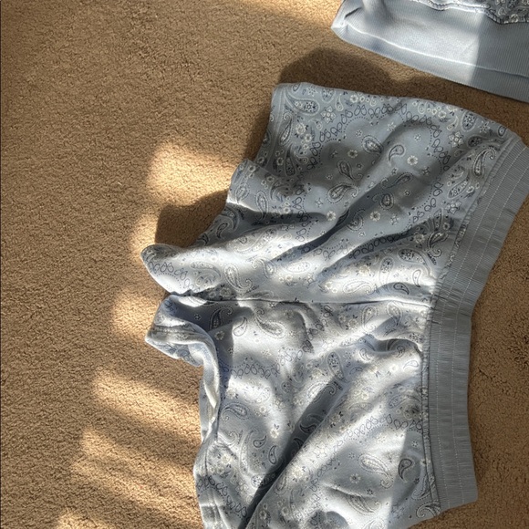 Aerie Light Blue Embroidered Pajama Set - Picture 6 of 8